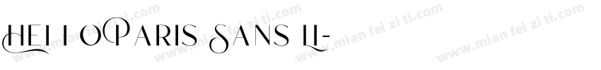 Hello Paris Sans Li字体转换